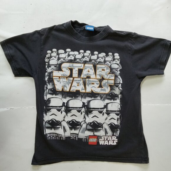 LEGO STAR WARS Storm Troopers Boy Child Shirt Size Med Black Cotton - Picture 2 of 9